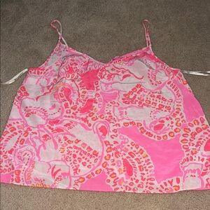 Lilly Pulitzer Pink Floral Tank Top